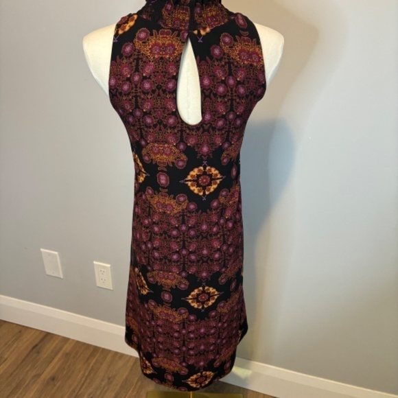 Signature Collection, Women's High neck, Boho Pattern, Sleeveless Dress, SZ M - Picture 4 of 6